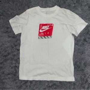 White and Red Nike T Shirt